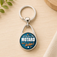 Porte clé motard qui déchire