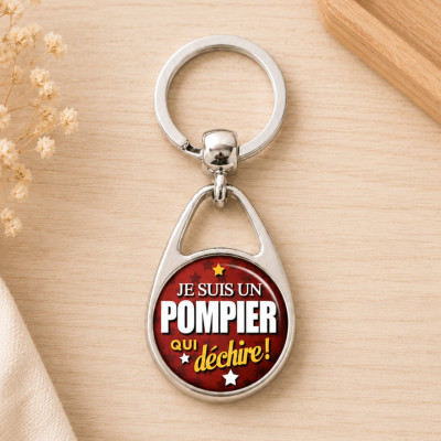 Porte clés Pompier qui déchire