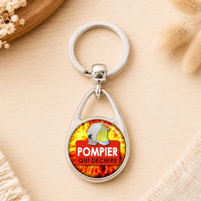 Porte clé Pompier qui déchire - Cadeau pour la sainte barbe