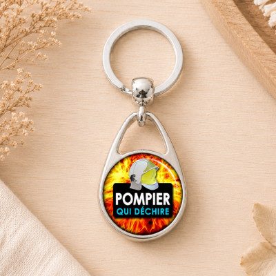 Porte clés Pompier qui déchire - Idée cadeau sainte barbe