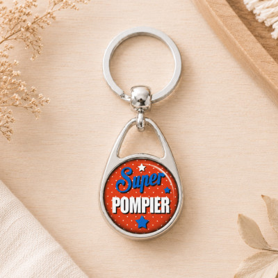 Porte clé Pompier - Fabriqué en France - Livraison rapide!