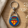 Porte clés Super Papa en métal - Héro - Porte-clés homme