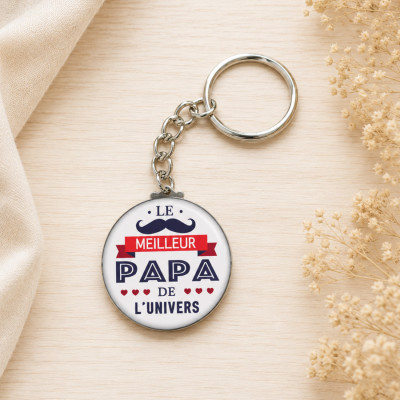 Porte clé pour "Le meilleur papa de l'univers" - Idée cadeau