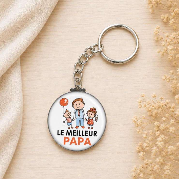                     Porte clé "Le meilleur PAPA"
                  