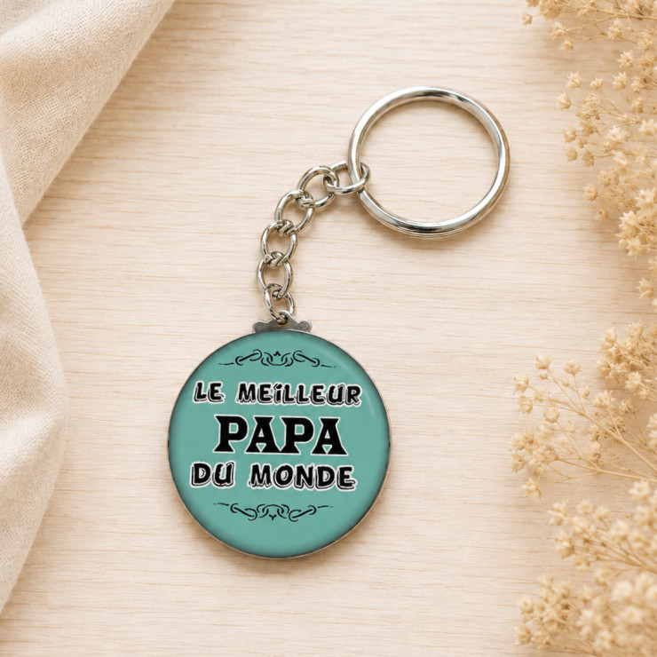                     Porte clé "Le meilleur papa du monde" 2
                  