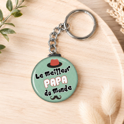 Idée cadeau - Porte clés pour "Le meilleur papa du monde"