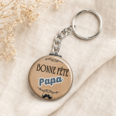 Porte clé "Bonne fête papa" cadeau fêtes des pères