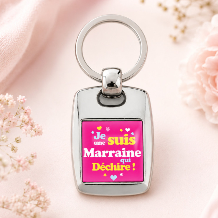                     Porte clefs Marraine qui déchire
                  
