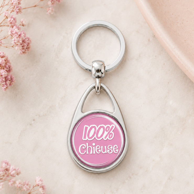                     Porte clés "100% chieuse"
                  