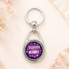 Porte clés "Super mamie" violet idée cadeau original - Porte-clés Femme