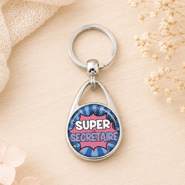       Porte clés "Super secrétaire" comics
    