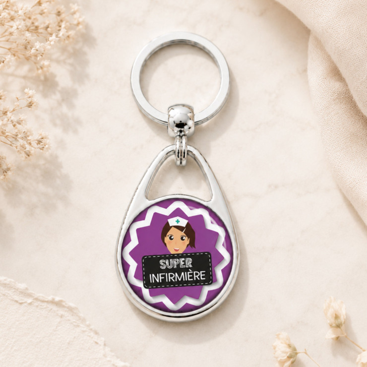                     Porte clé Infirmière personnalisé
                  