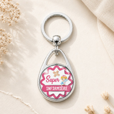 Porte clef super infirmière - Idée cadeau pratique et originale