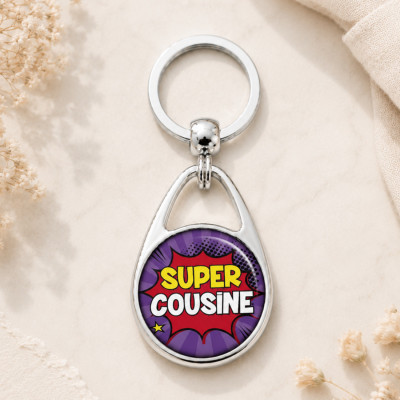 Porte clés super cousine - Idée cadeau comics