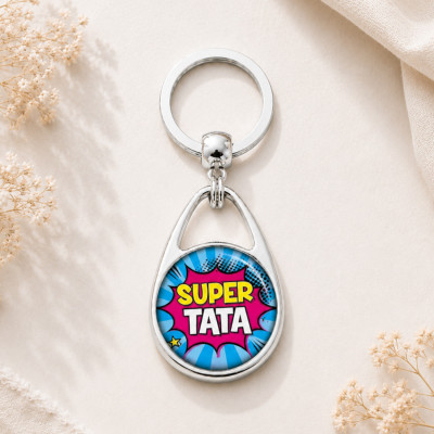 Porte clés Super Tata - Idée cadeau comics