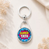 Porte clés Super Tata - Idée cadeau comics - Porte-clés Femme