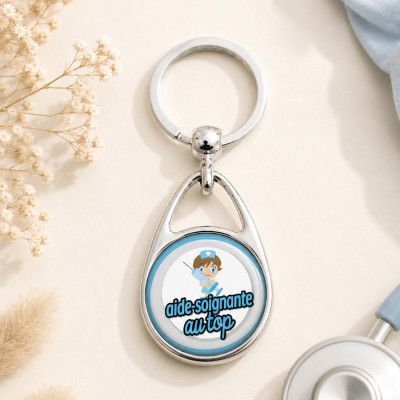 Porte clés pour une aide soignante au TOP! Idée cadeau
