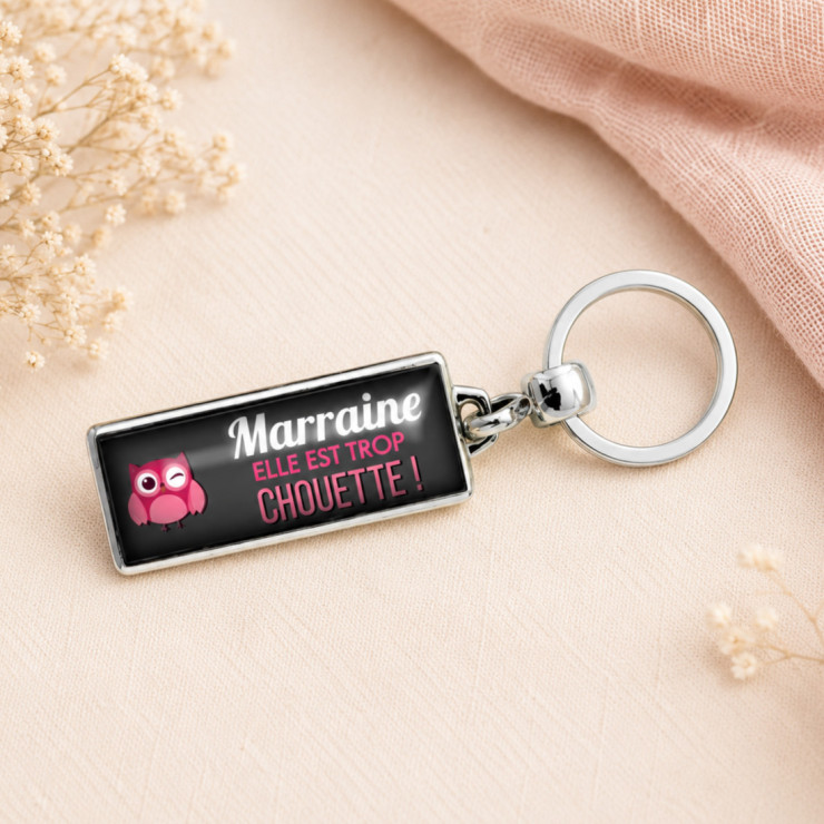       Porte clés chouette marraine
    