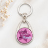 Beau cadeau, un porte clé "La plus gentille des mamies" à offrir - Porte-clés Femme