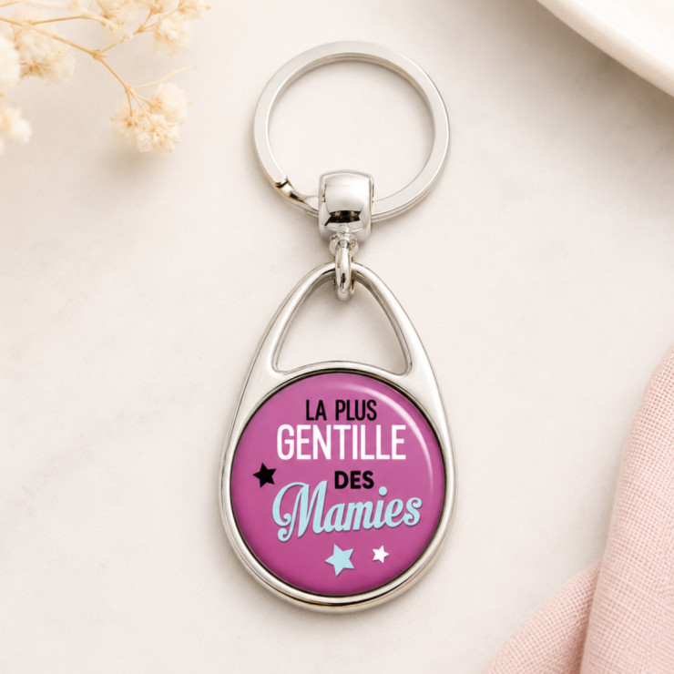       Porte-clés pour la plus gentille des mamies - recto/Verso
    