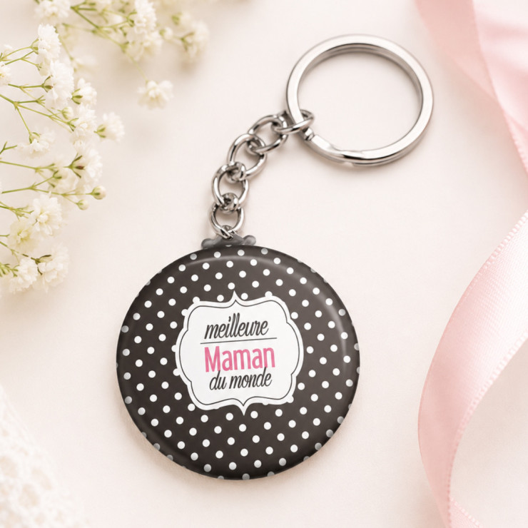       Porte clés "Meilleure maman du monde" blanc
    