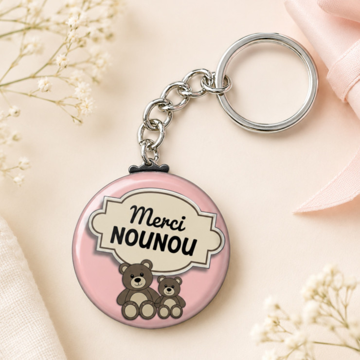                     Porte clés pour nounou
                  
