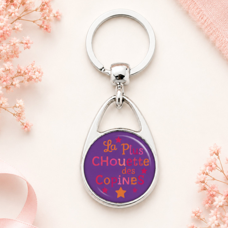       Porte clés "La plus chouette et fun des copines"
    