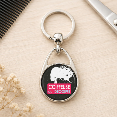 Porte clé "Coiffeuse qui décoiffe" un beau petit cadeau à offrir