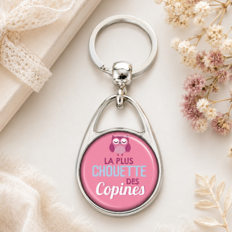       Porte clé "La plus chouette des copines"
    