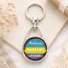 Porte clés Meilleure marraine du monde - Cadeau original - Porte-clés Femme