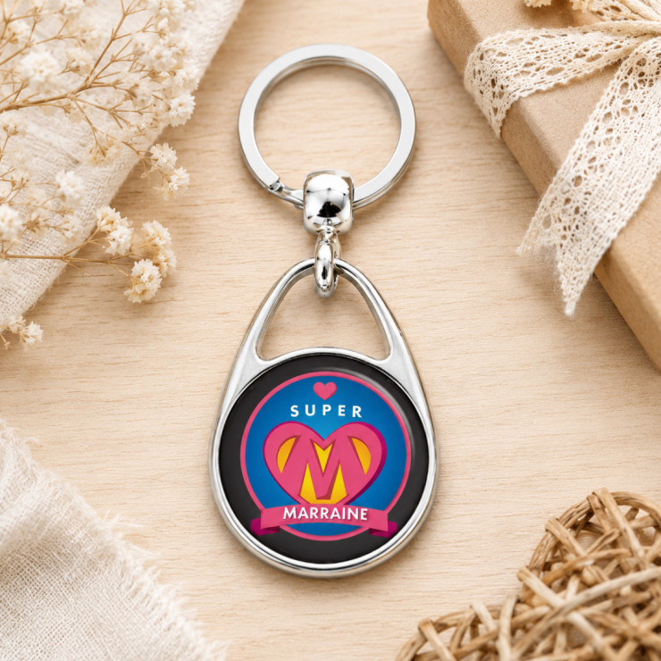       Porte clefs Super marraine
    