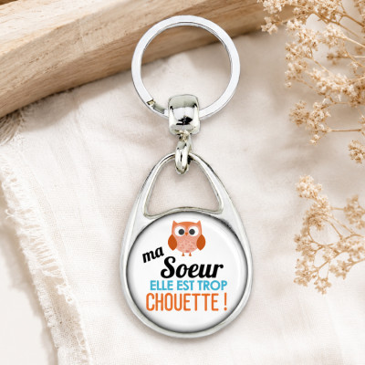 Porte clés Soeur - Idée cadeau Femme - Fabriqué en France