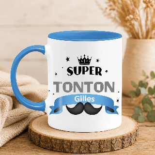 Mug Tonton personnalisé avec prénom - cadeau unique