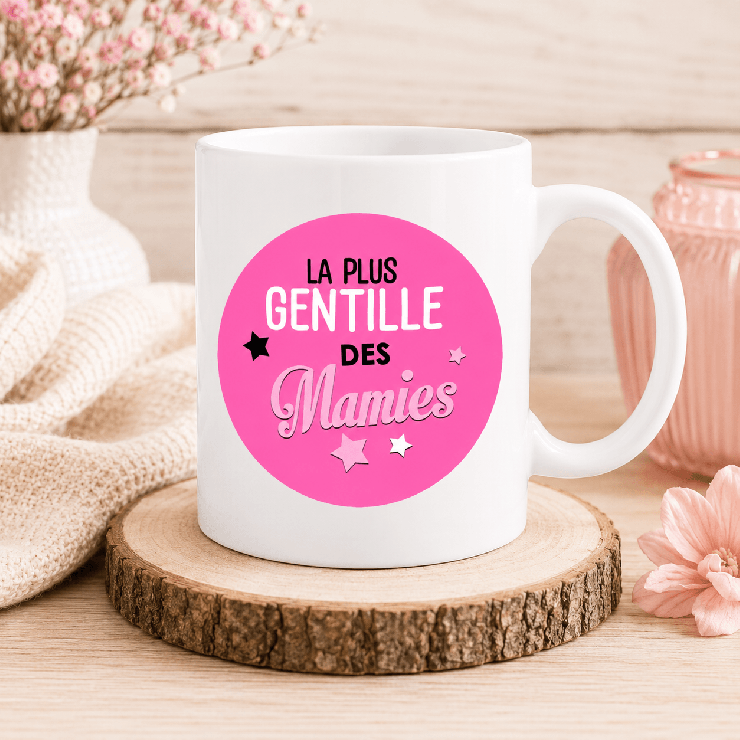                     Tasse pour Mamie - Cadeau anniversaire original
                  