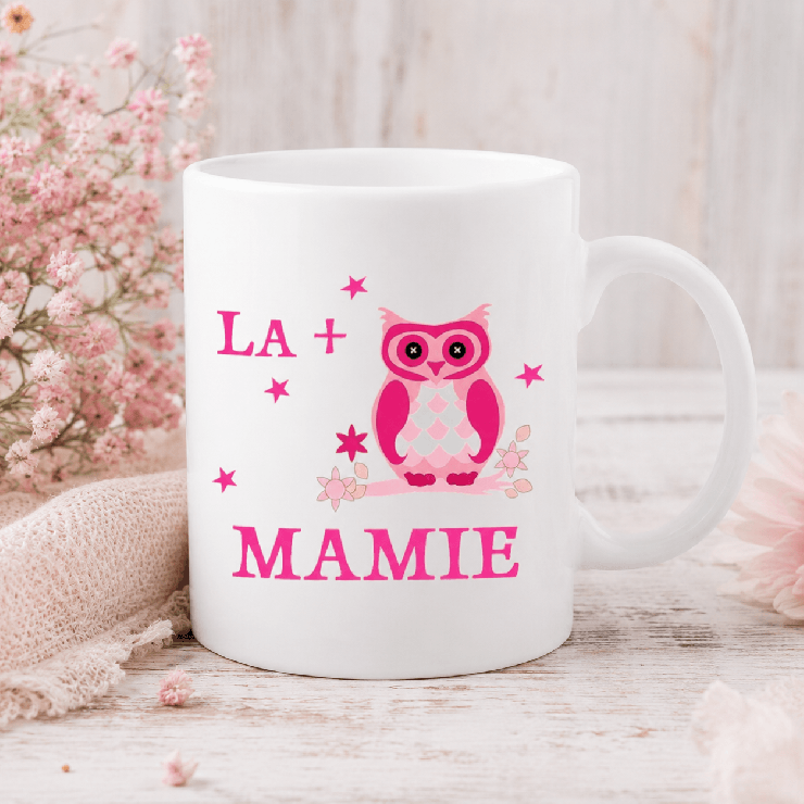                     Mug Chouette Mamie - Cadeau rigolo fête des mamies
                  