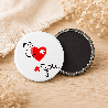 Magnet Saint Valentin - Amour - Idée cadeau - angora - Magnets