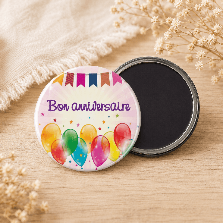                     Beau magnet "Bon anniversaire"
                  