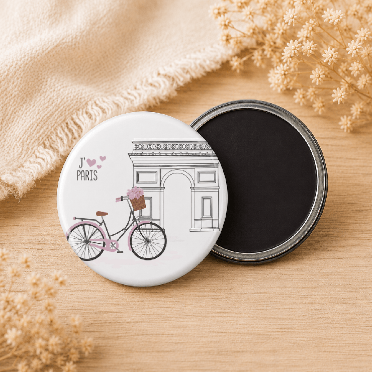       Magnet j'aime Paris à vélo
    