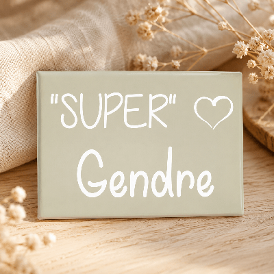 Magnet Frigo Gendre - forme rectangulaire à offrir