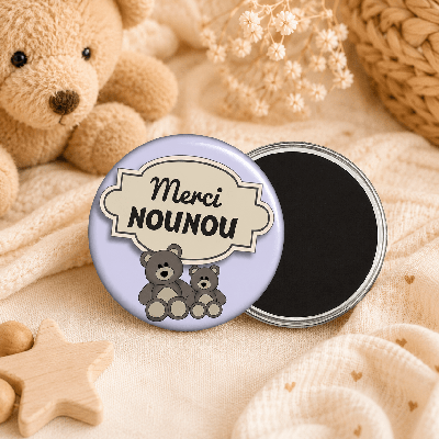 Vente Grand magnet "Merci nounou" une Idée cadeau parfaite!