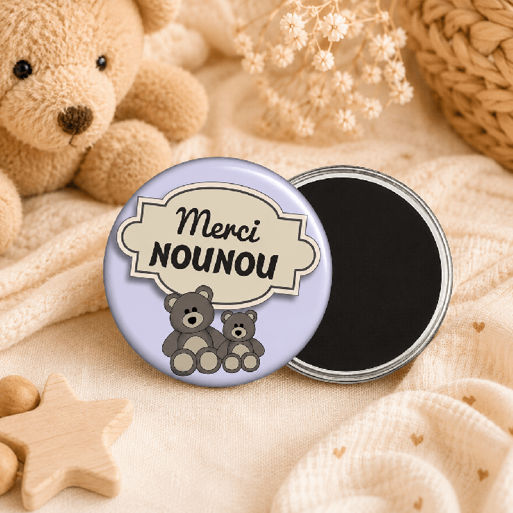                     Grand magnet "Merci nounou"
                  