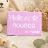 Magnet meilleure Nounou - forme rectangulaire à offrir - Magnet Femme
