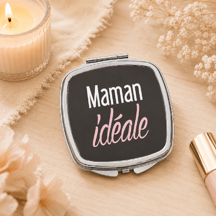                     Miroir de poche à clapet 'Maman idéale'
                  