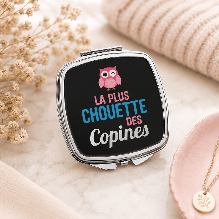                    Miroir à clapet pour la plus chouette des copines
                  