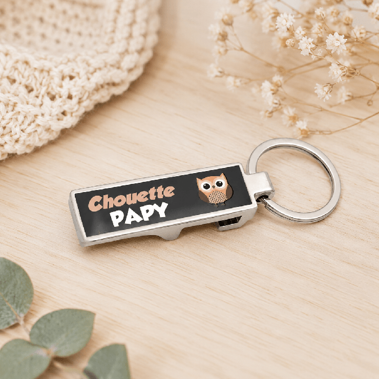                     Décapsuleur Chouette Papy - cadeau rigolo fête des grands-pères
                  