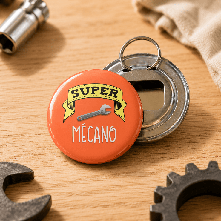                     Décapsuleur Super Mécano - cadeau anniversaire mécanicien
                  