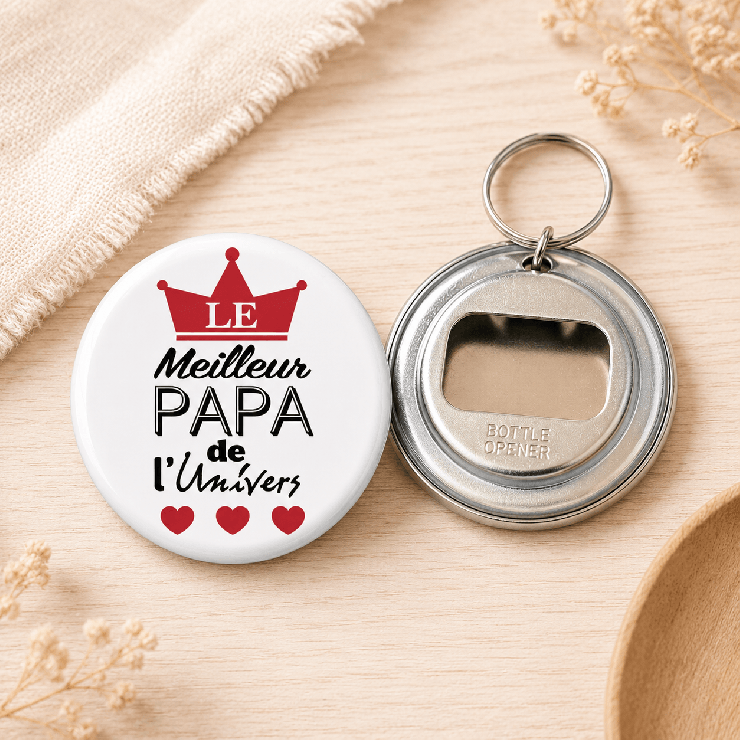                     Décapsuleur Meilleur papa de l'Univers - cadeau retraite papa
                  