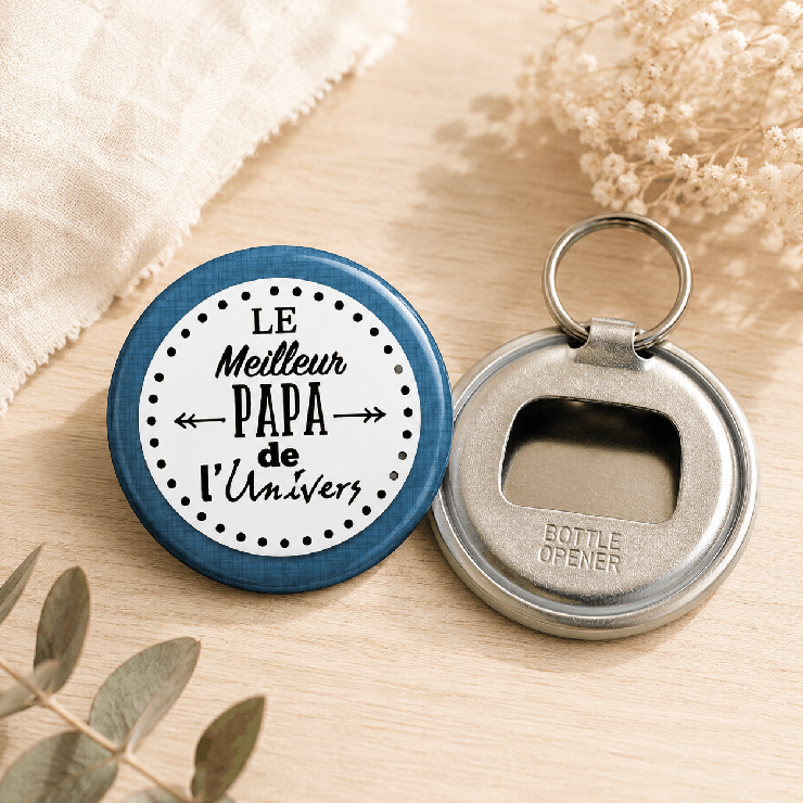       Décapsuleur Meilleur papa Univers bleu - cadeau naissance papa
    