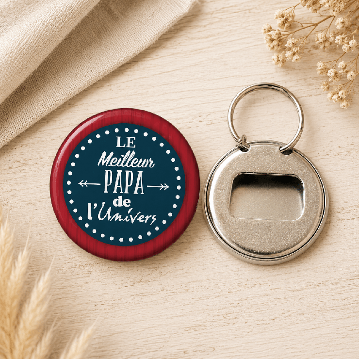                     Décapsuleur Meilleur papa Univers rouge - cadeau papa
                  