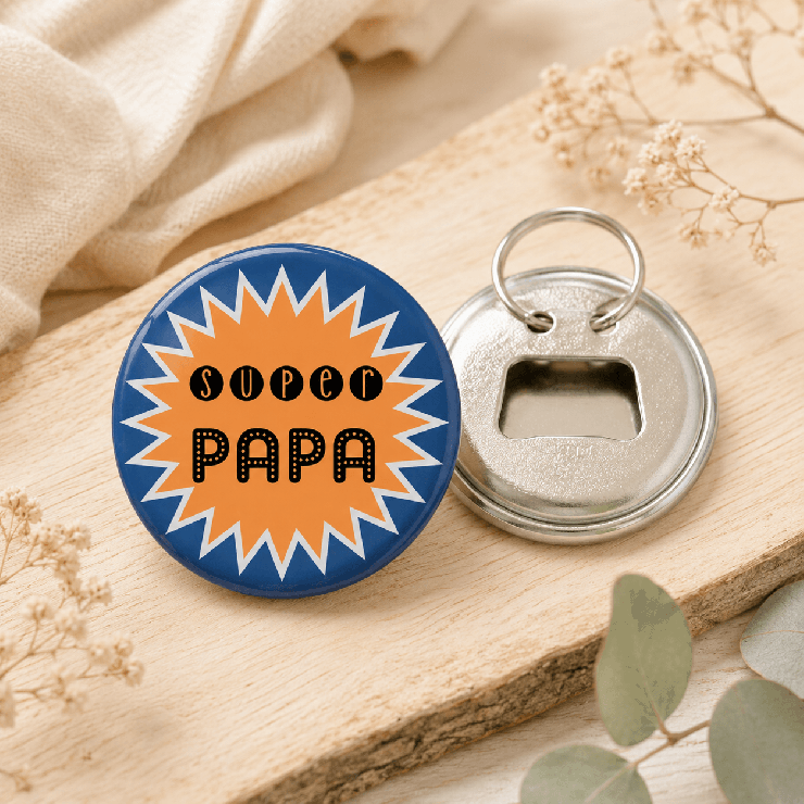                     Décapsuleur de poche Super Papa - cadeau papa apéro
                  